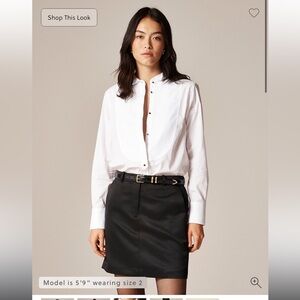 J.Crew Jules tuxedo shirt in cotton poplin